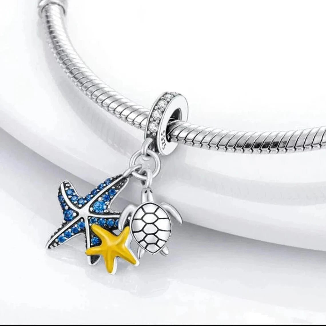 Liora Atelier Ocean Starfish and Turtle Triple Dangle Charm