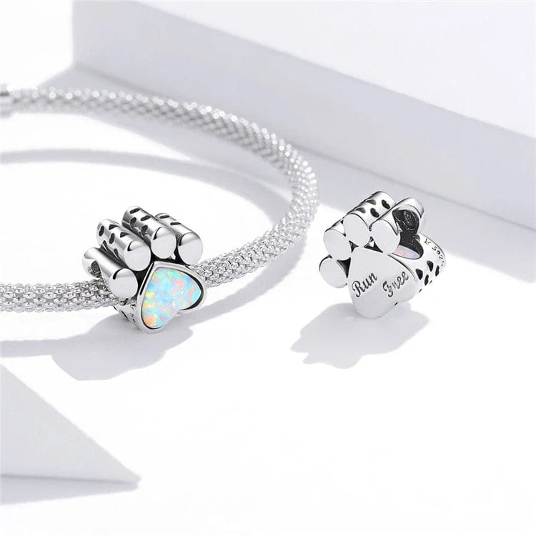 Liora Atelier Opal Heart Paw Print Charm