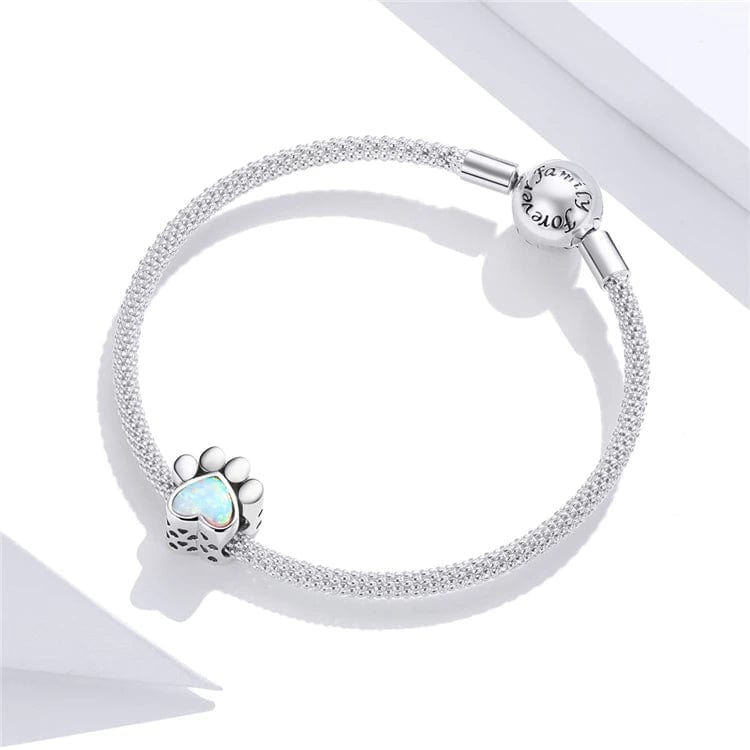 Liora Atelier Opal Heart Paw Print Charm