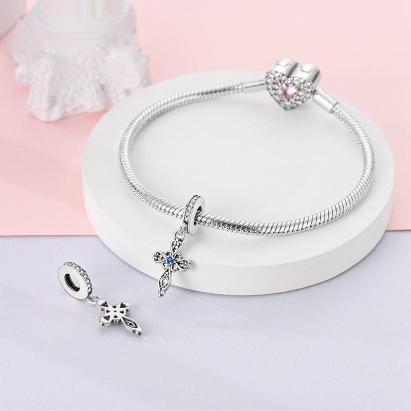 Liora Atelier Sparkling Cross Dangle Charm