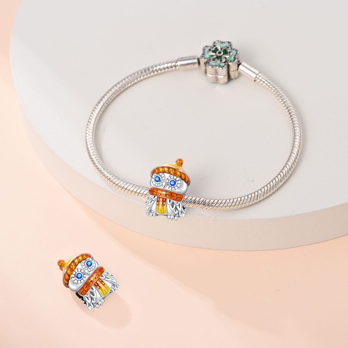 Liora Atelier Owl Charm with Scarf and Beanie