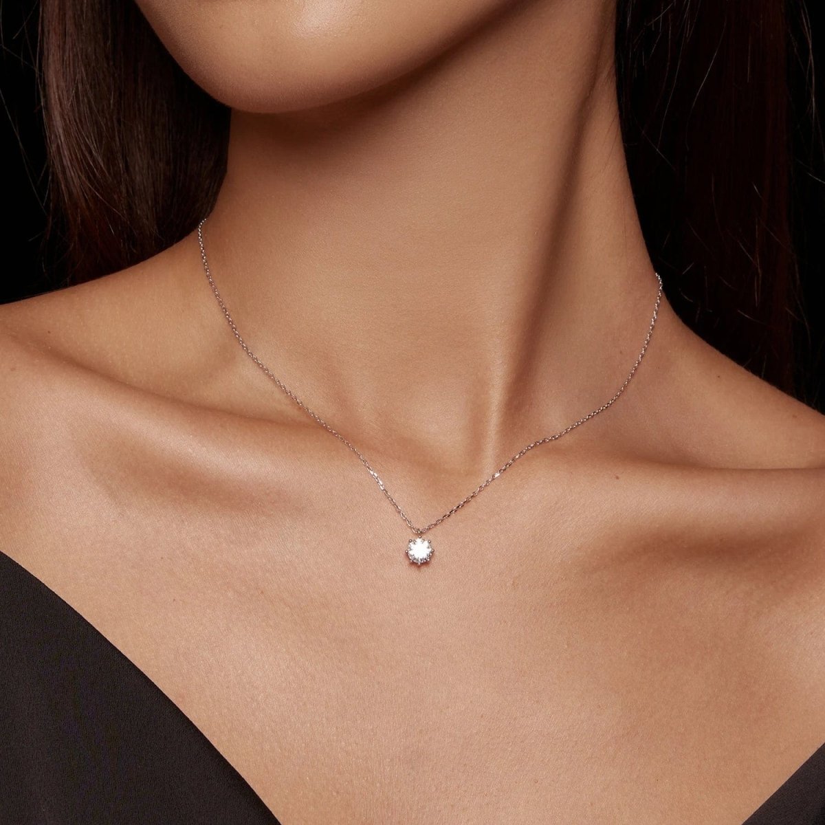 Liora Atelier Pangama Moissanite Solitaire Necklace