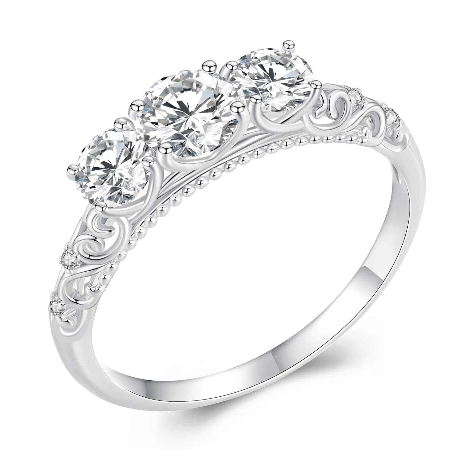 Liora Atelier Pangama Three - Stone Moissanite Ring