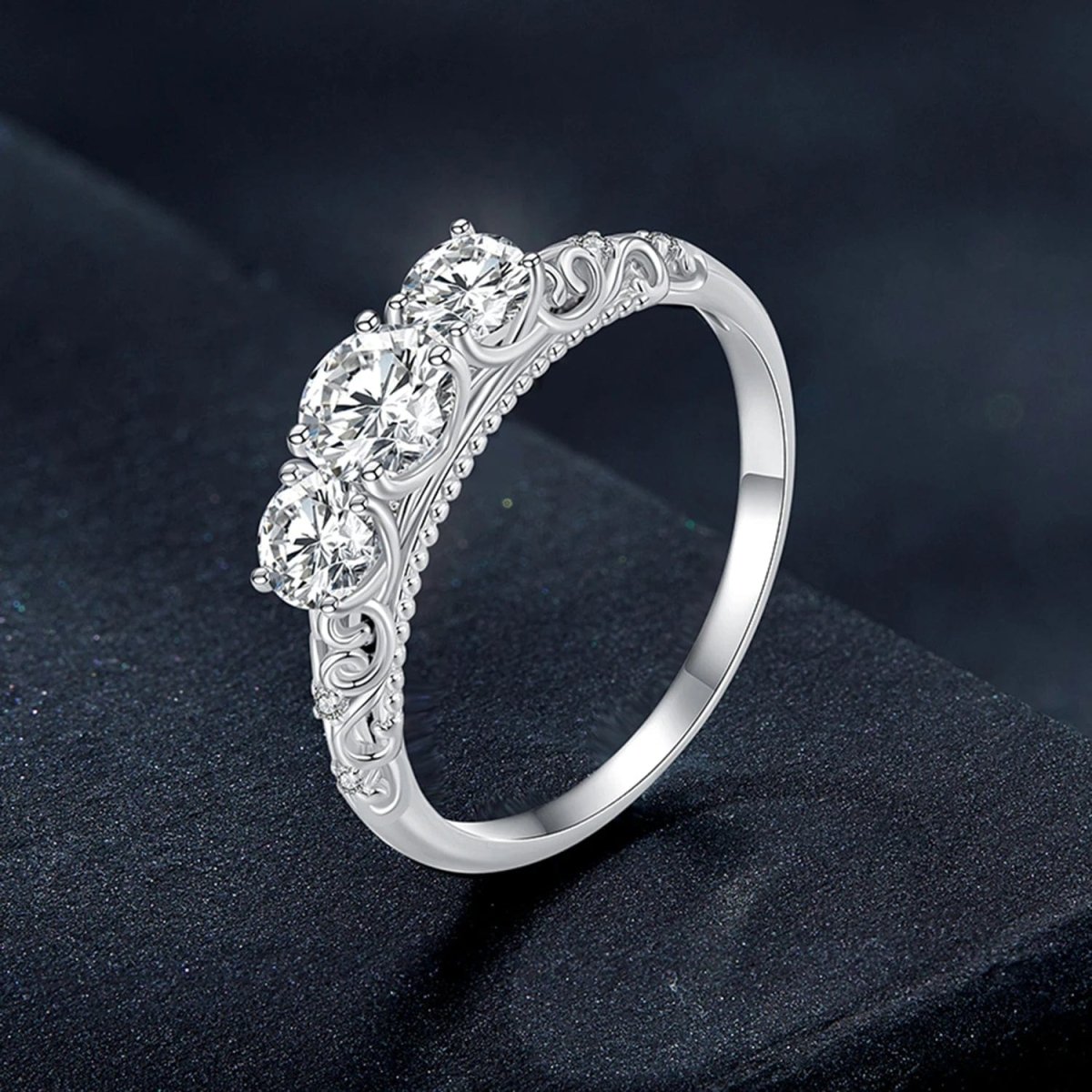 Liora Atelier Pangama Three - Stone Moissanite Ring