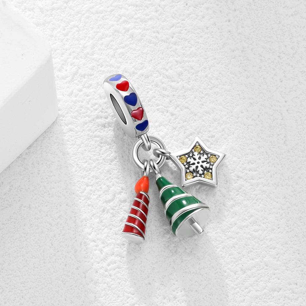 Liora Atelier Party Hat, Star & Christmas Tree Festive Dangle Charm