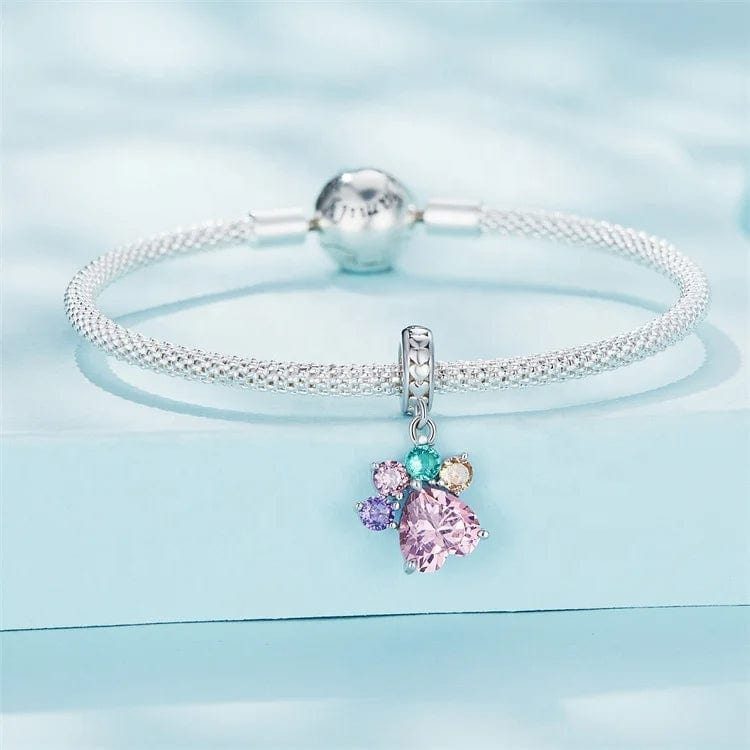 Liora Atelier Pastel Pawprint Gemstone Dangle Charm