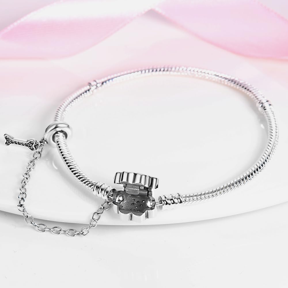 Liora Atelier Paw Print Charm Bracelet with Bone and Safety Chain