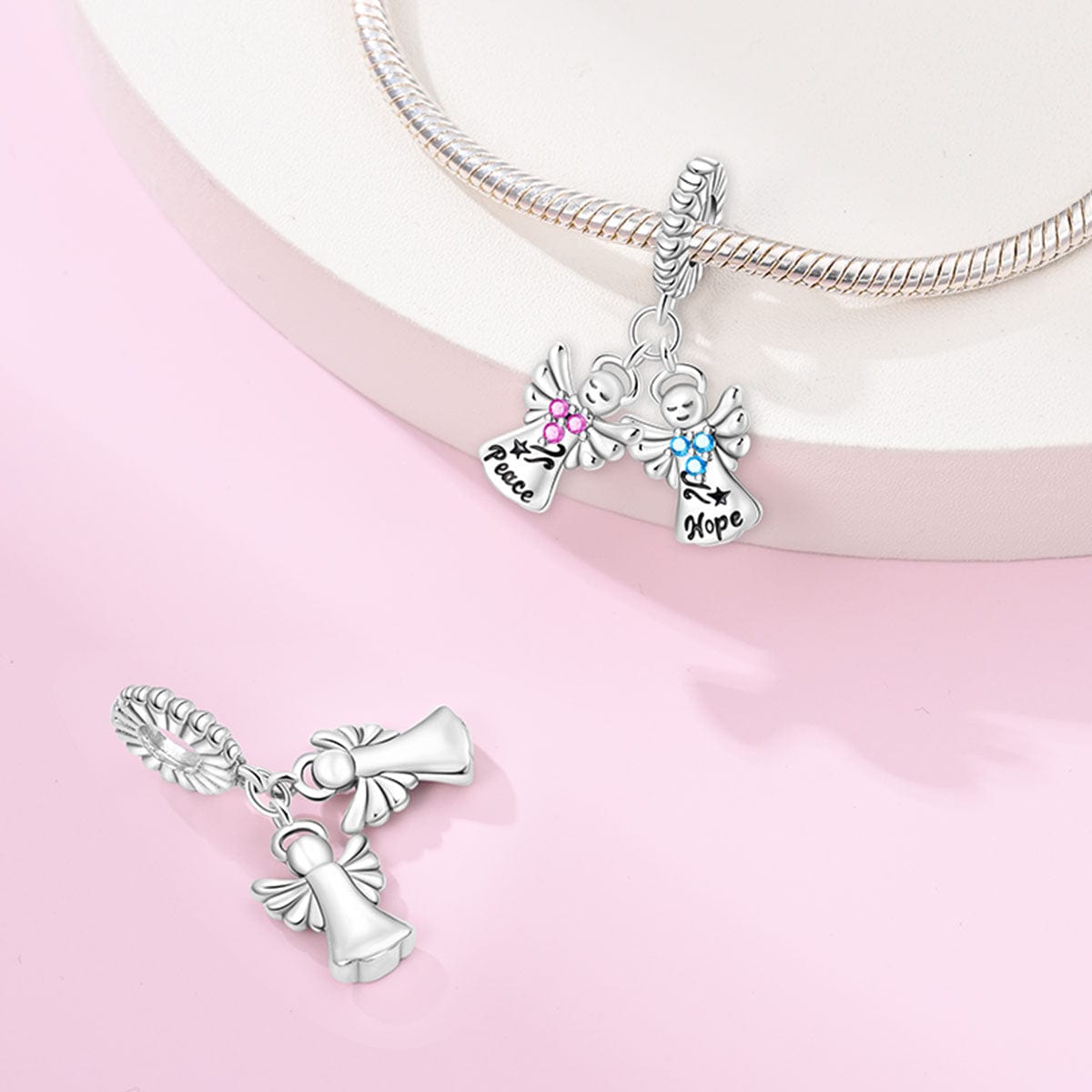 Liora Atelier Peace & Hope Angels Double Dangle Charm