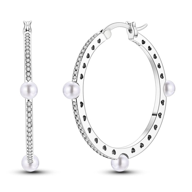 Liora Atelier Pearl Embellished Hoop Earrings