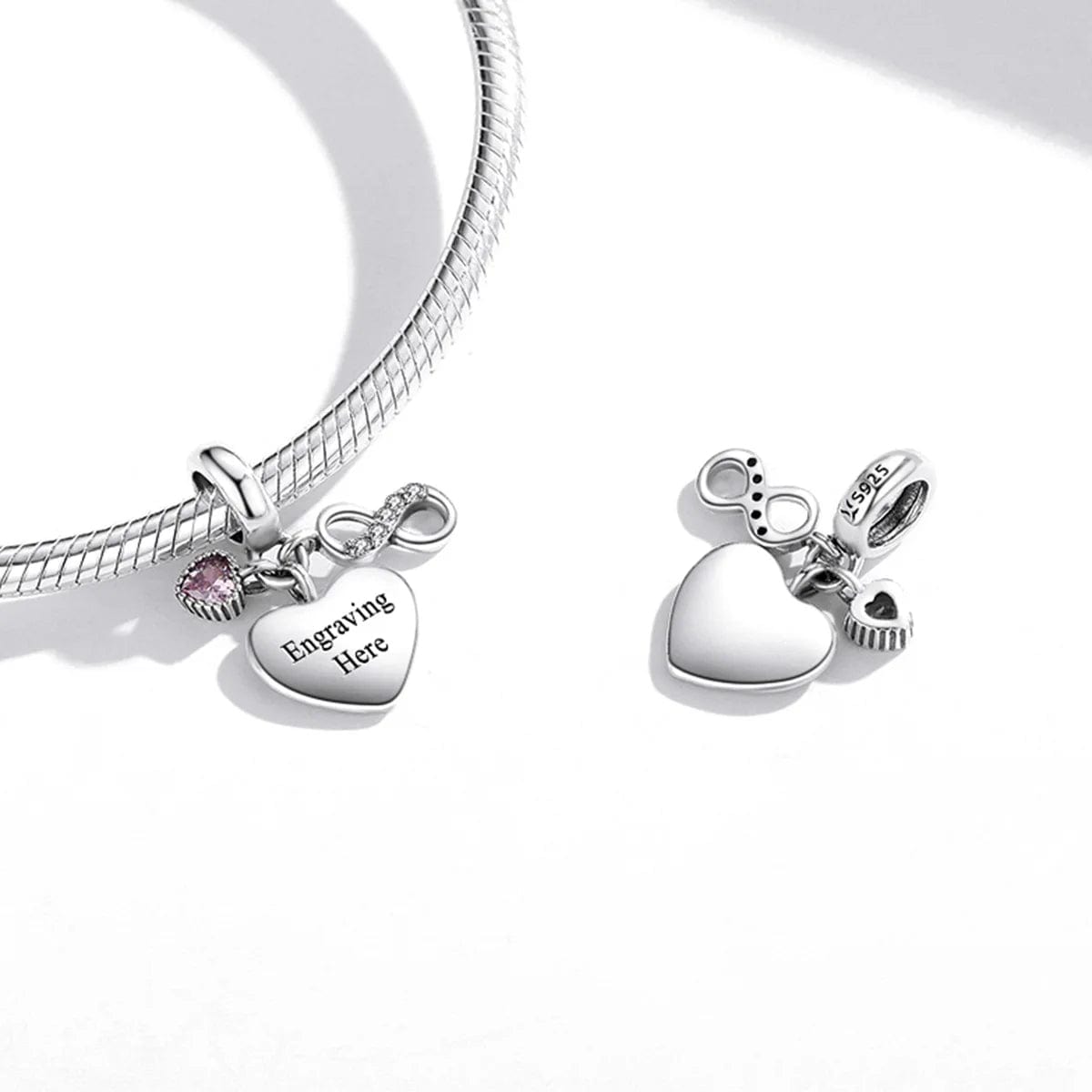 Liora Atelier Personalized Infinity Heart Engraved Charm
