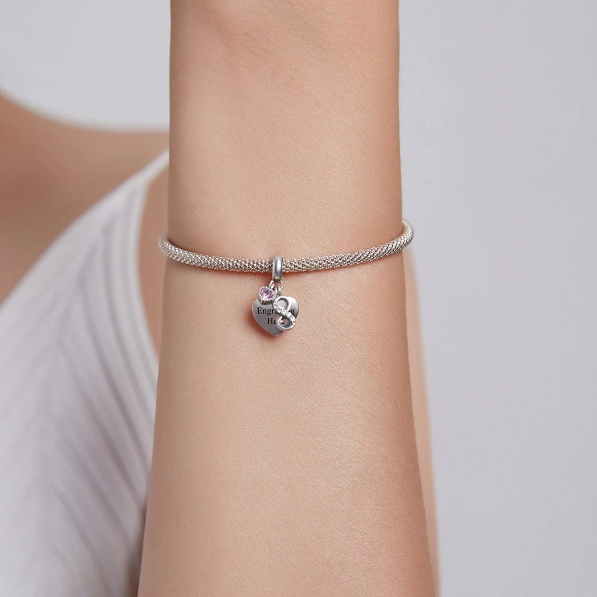Liora Atelier Personalized Infinity Heart Engraved Charm