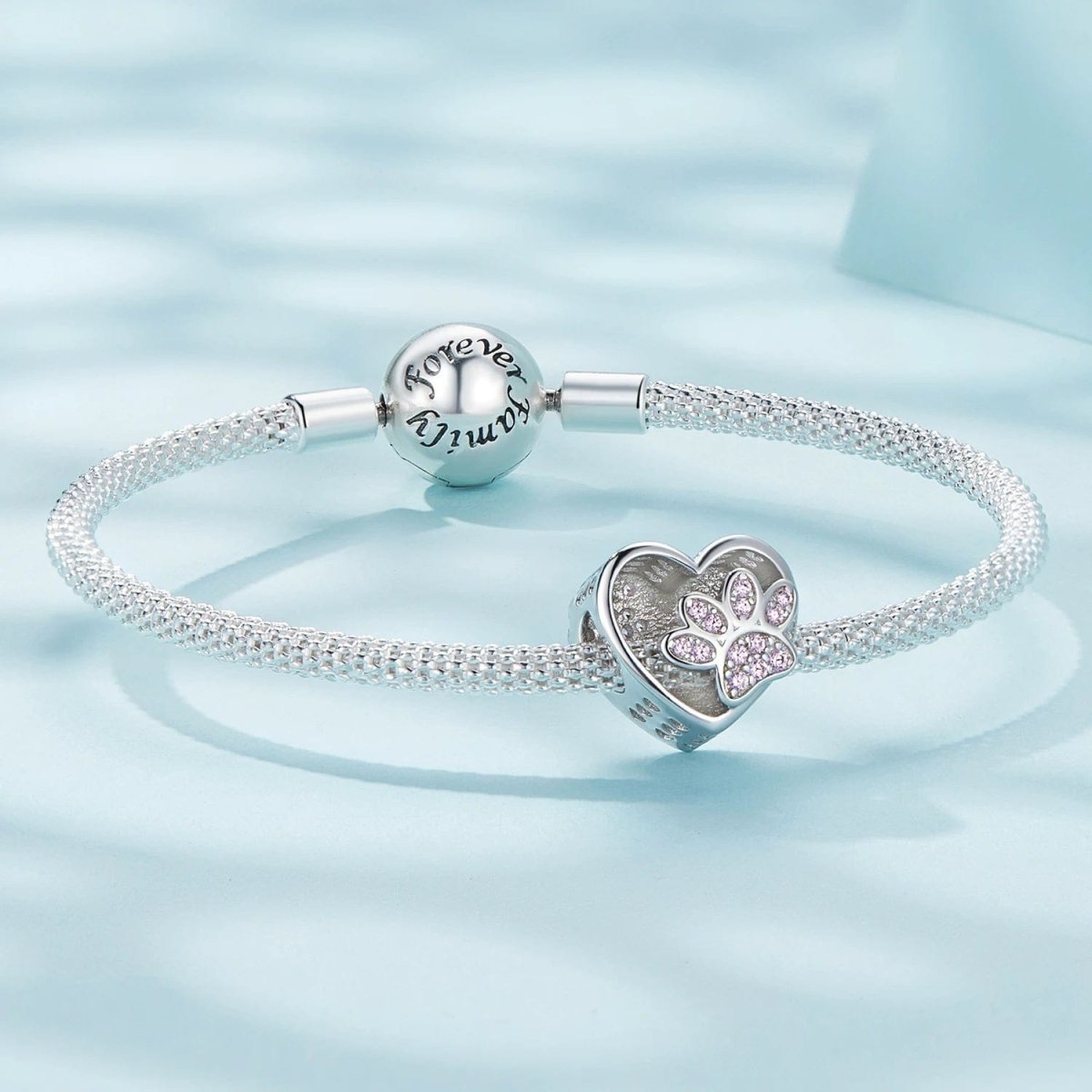 Liora Atelier Personalized Paw Print Engraved Heart Charm