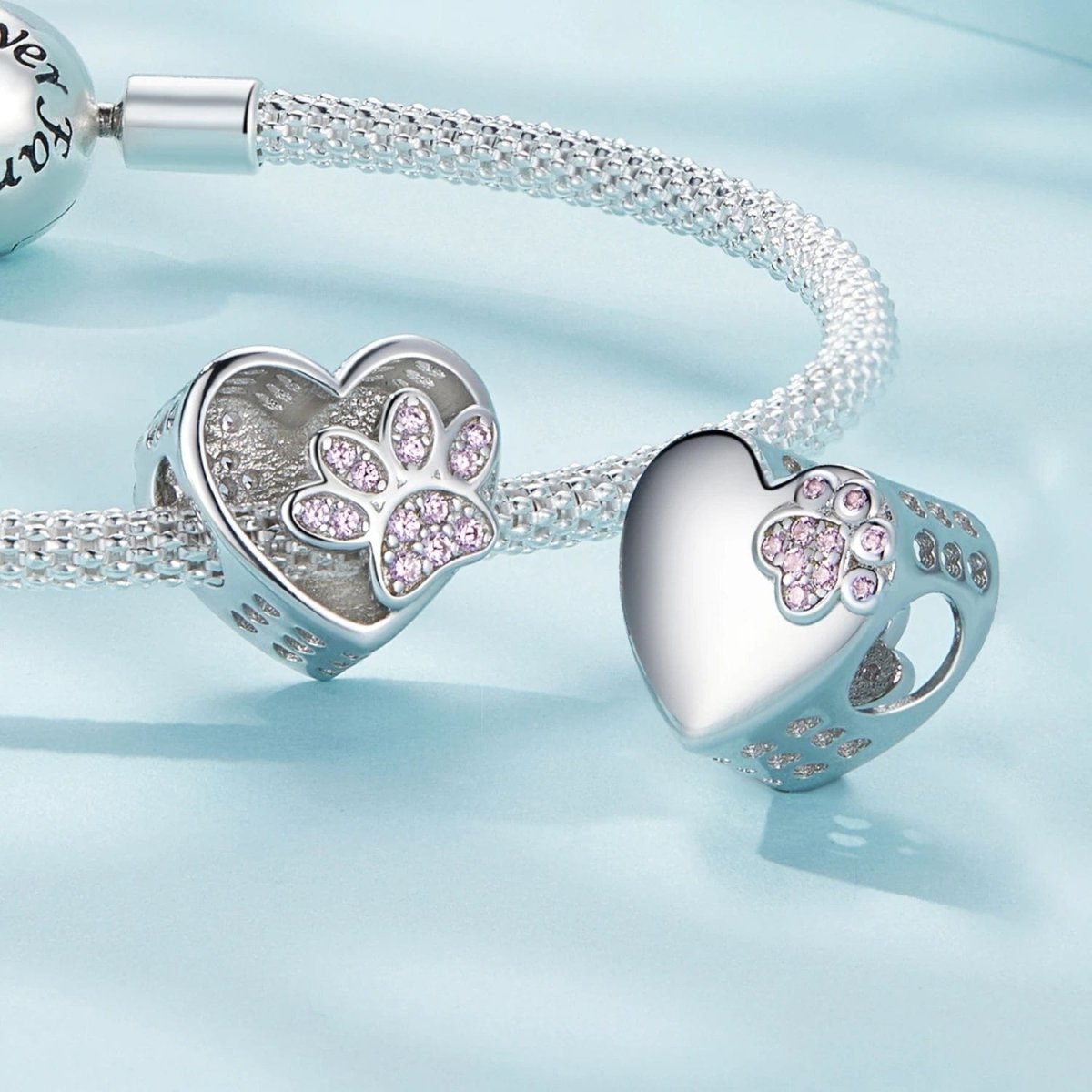Liora Atelier Personalized Paw Print Engraved Heart Charm