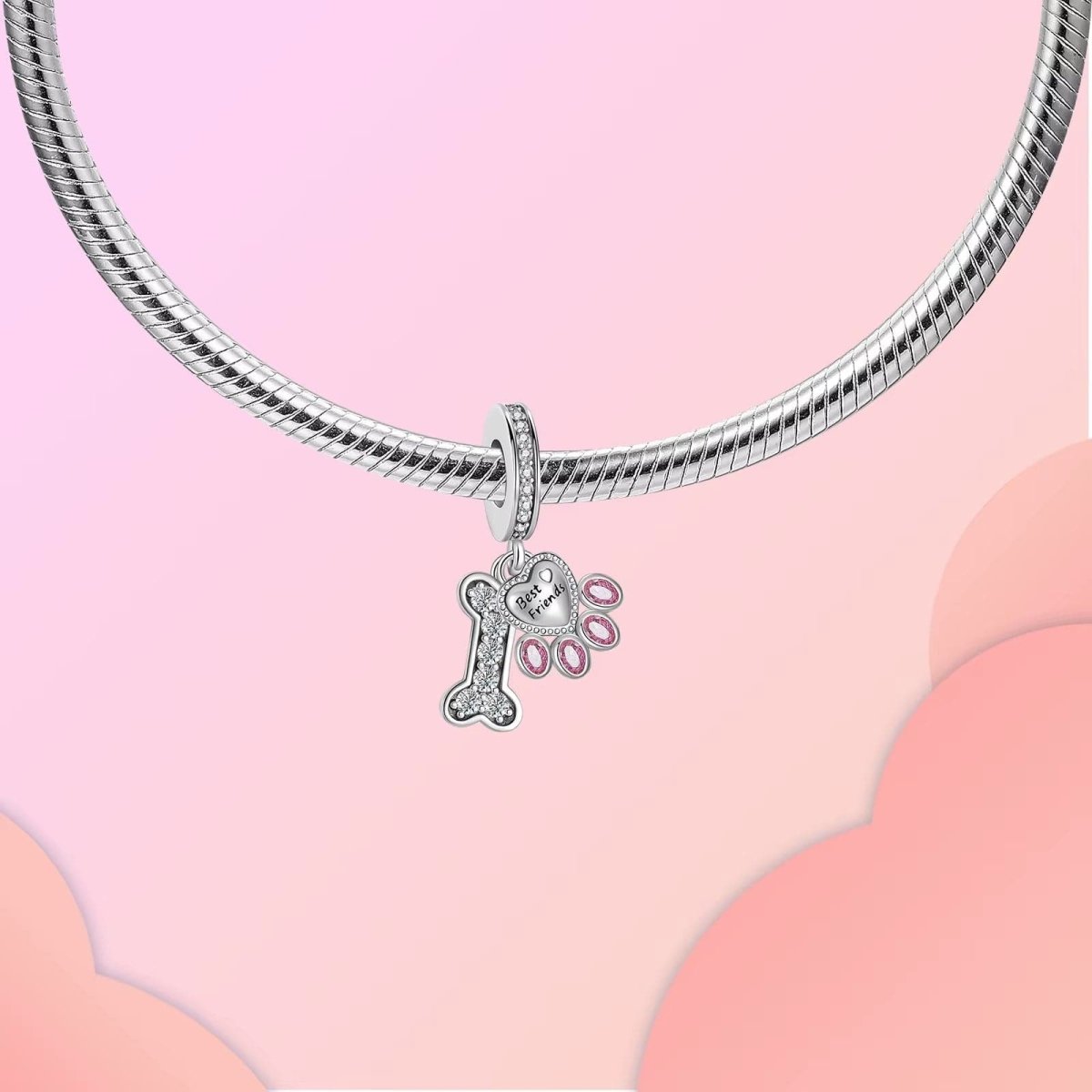 Liora Atelier Pet Animal Best Friend Paw Bone Dangle Charm