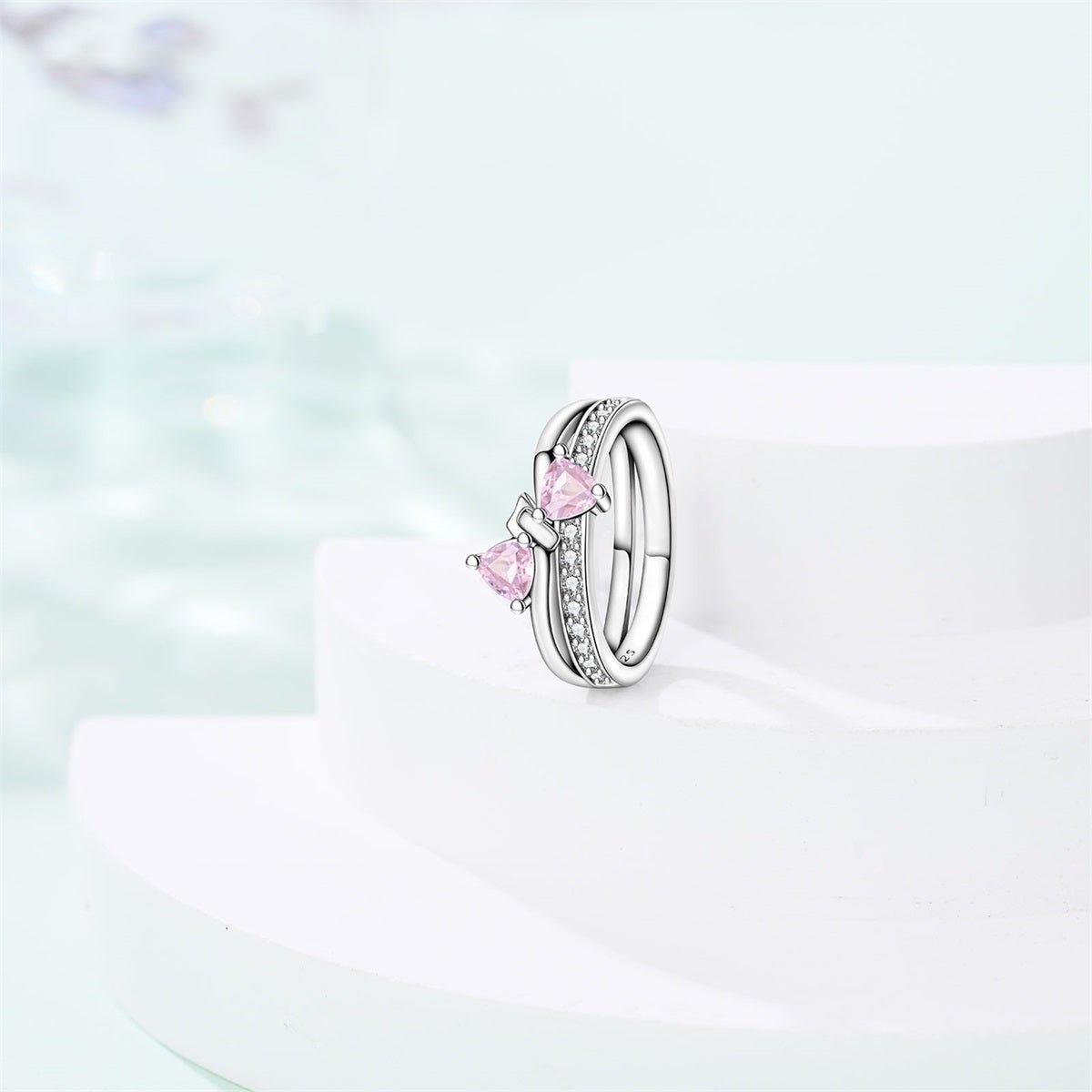 Liora Atelier Pink Bow Gemstone Ring