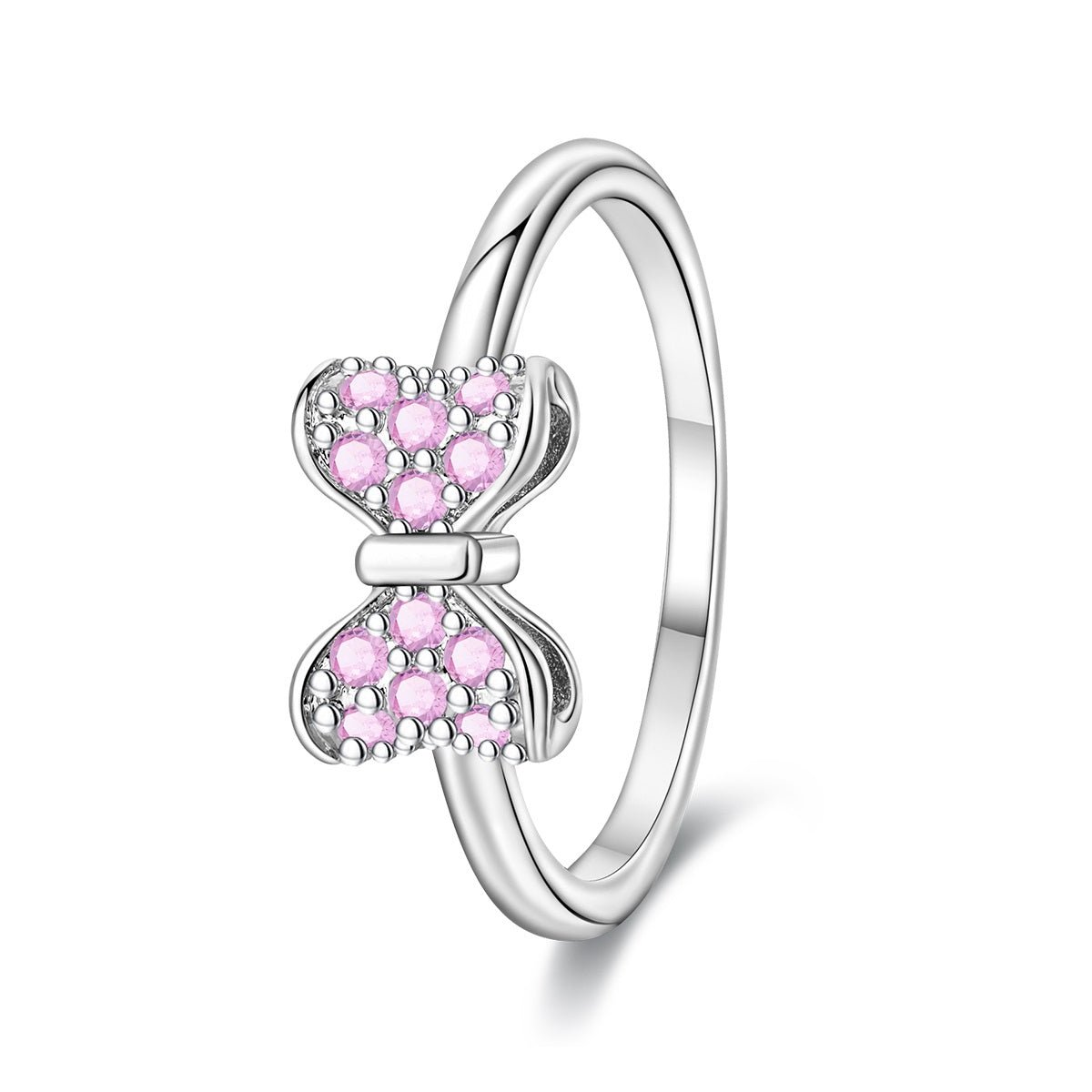 Liora Atelier Pink Bow Sparkle Ring