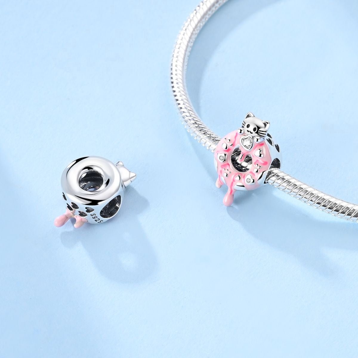 Liora Atelier Pink Donut Cat Charm