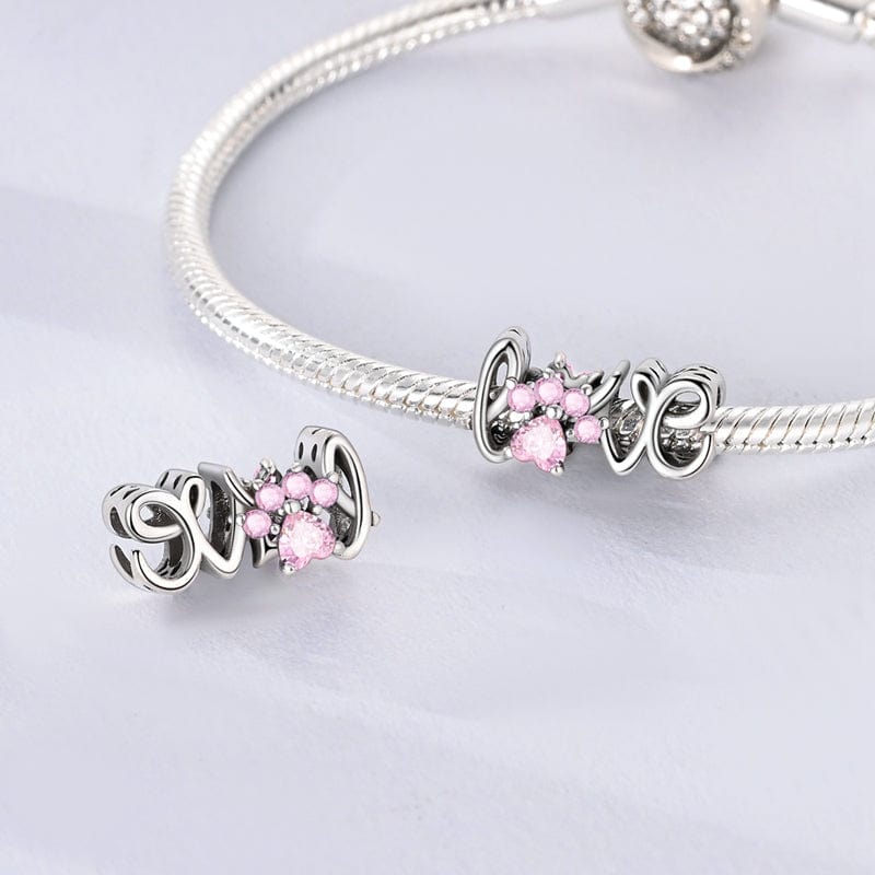 Liora Atelier Pink Gemstone Paw Love Charm