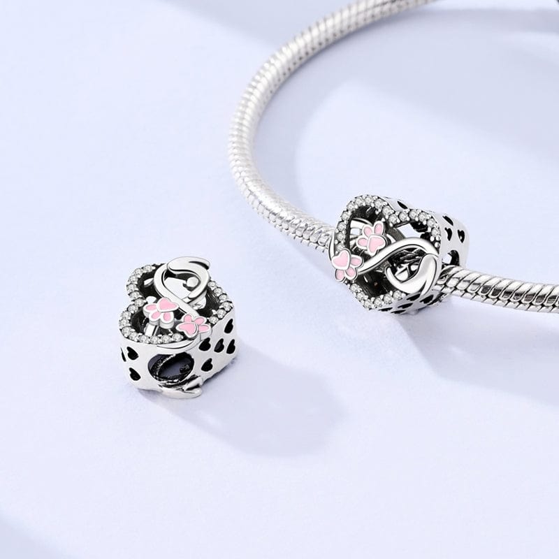 Liora Atelier Pink Paw & Heart Infinity Love Charm