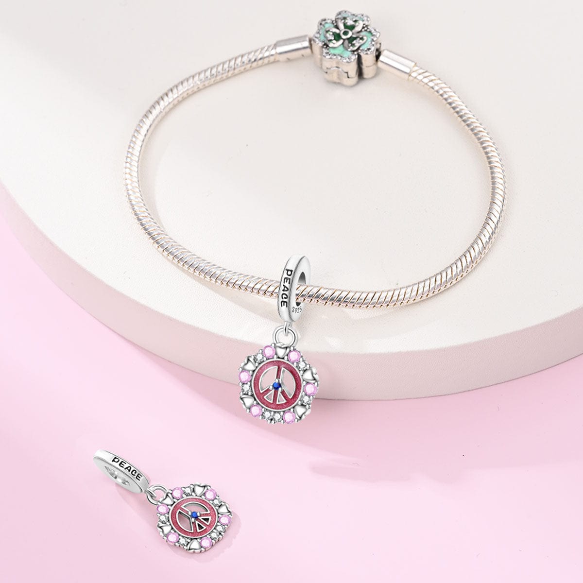 Liora Atelier Pink Peace & Hearts Charm