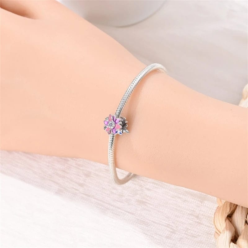 Liora Atelier Pink & Purple Lotus Flower Charm