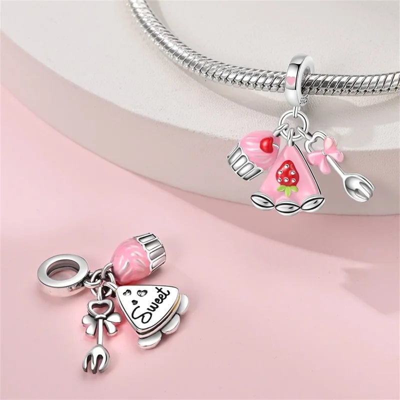 Liora Atelier Pink Sweet Dessert Triple Dangle Charm