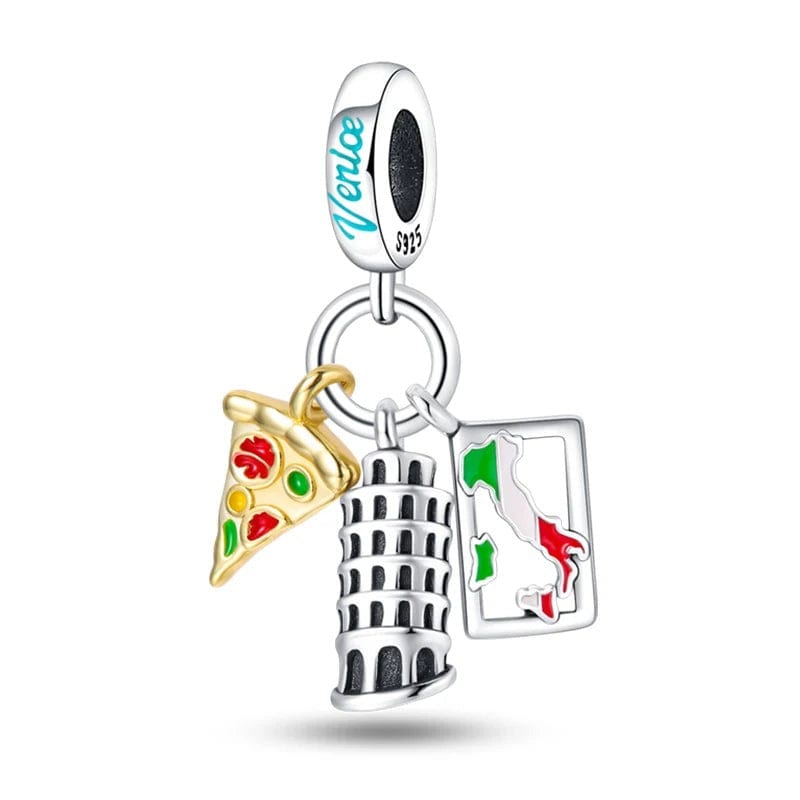 Liora Atelier Pisa Tower Italy Pizza Luminous Dangle Charm