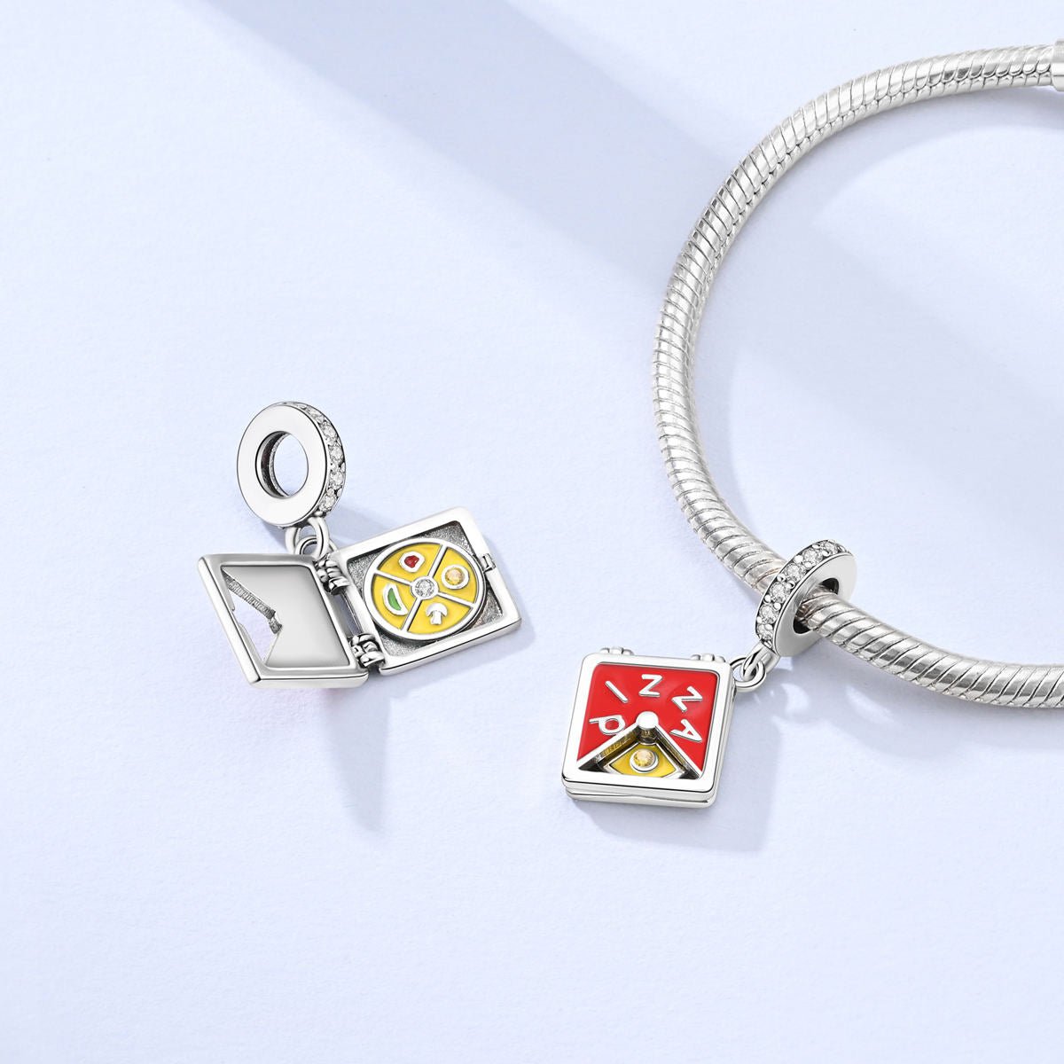 Liora Atelier Pizza Box with Slice Dangle Charm