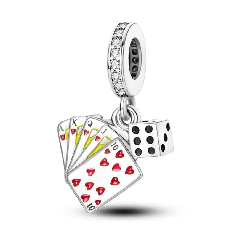Liora Atelier Playing Cards Poker Royal Flush & Dice Casino Charm