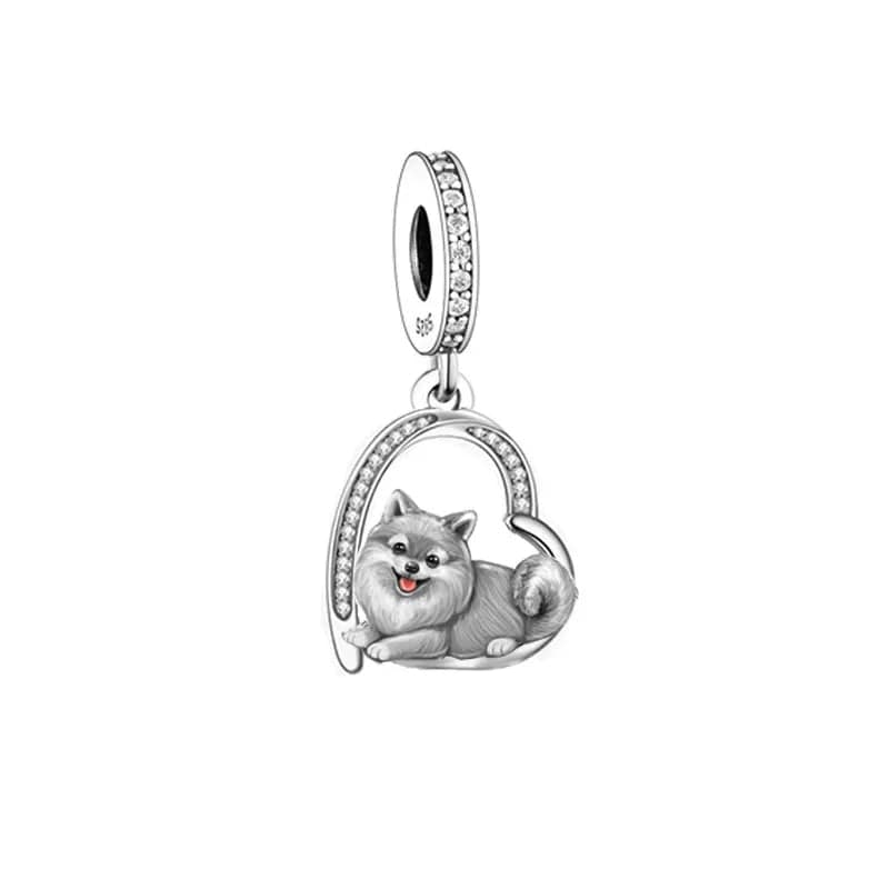 Liora Atelier Pomeranian Dog Heart Charm