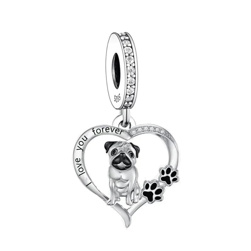 Liora Atelier Pug Heart Love Charm