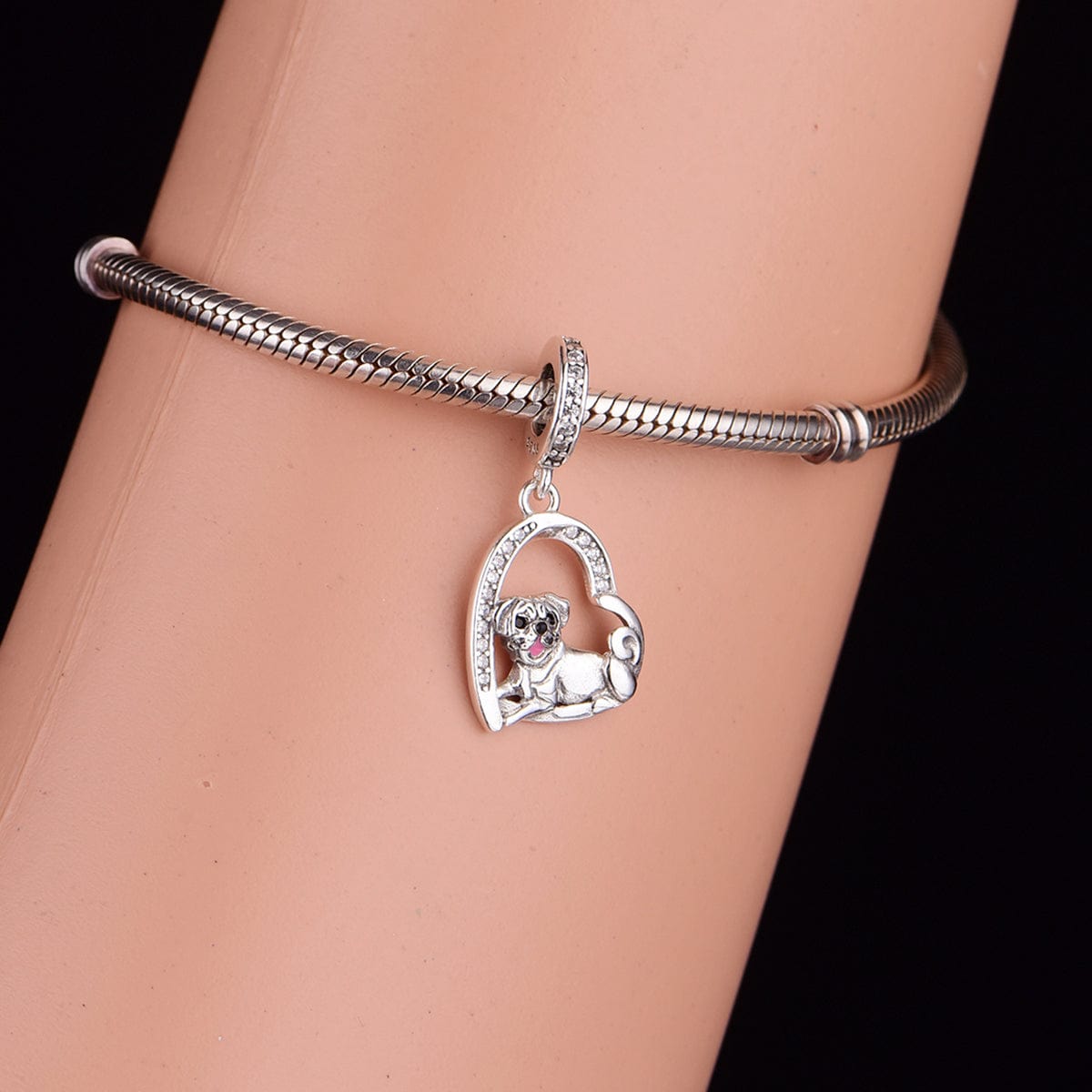 Liora Atelier Pug Love Heart Charm