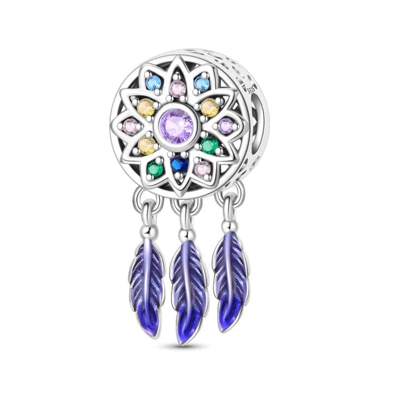 Liora Atelier Purple Feather Dreamcatcher Charm