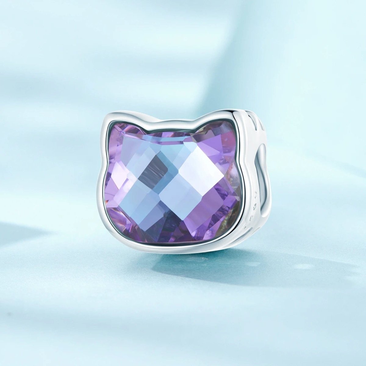 Liora Atelier Purple Gemstone Cat Bead Charm