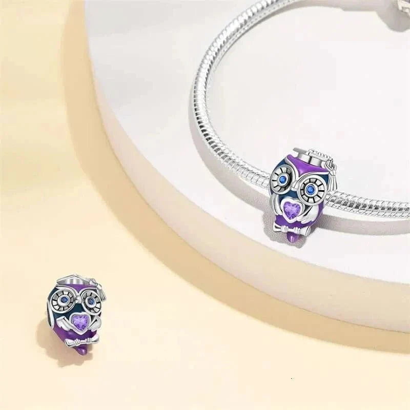 Liora Atelier Purple Graduation Owl Charm