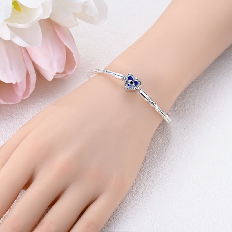 Liora Atelier Purple Heart Evil Eye Charm Bracelet