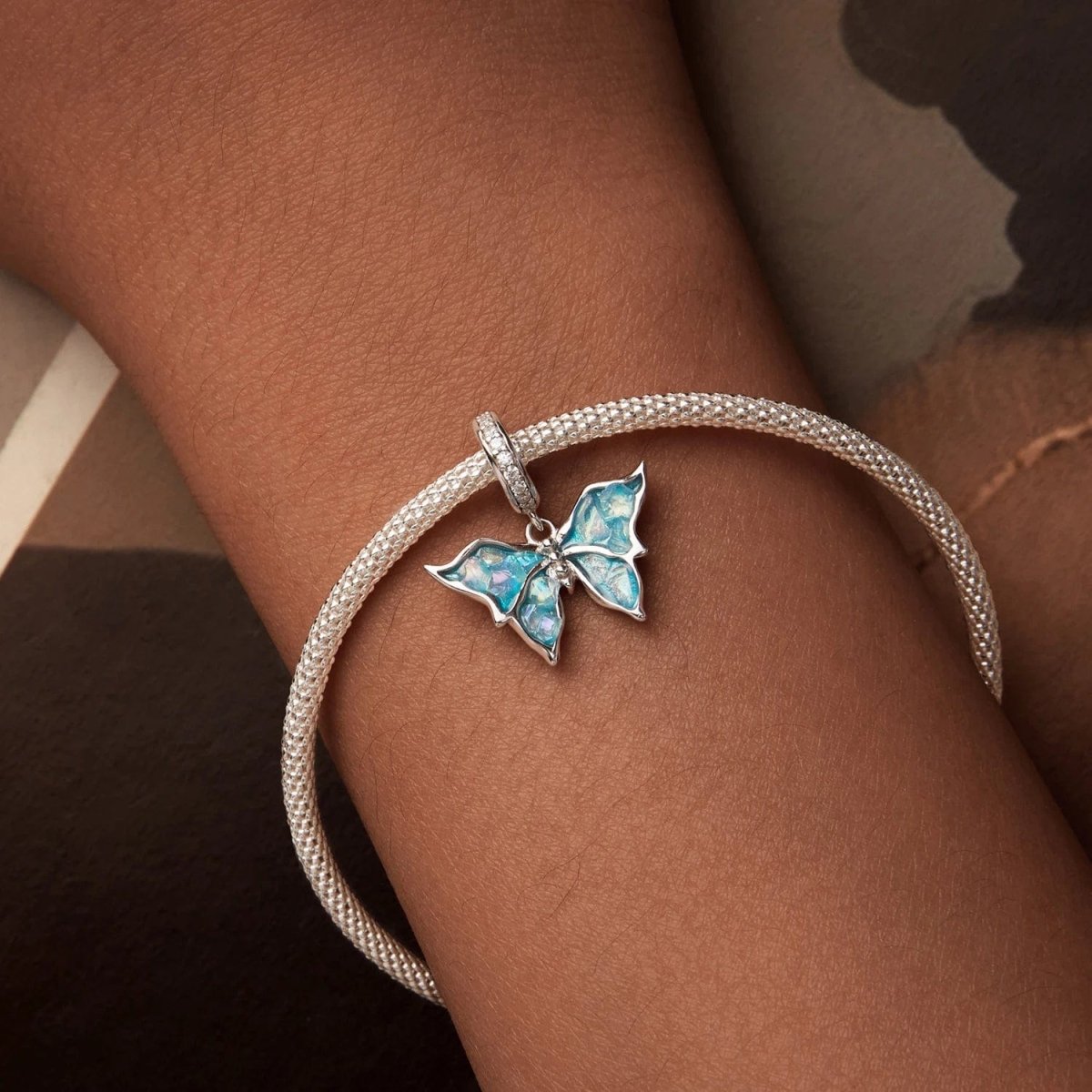 Liora Atelier Radiant Blue Butterfly Dangle Charm