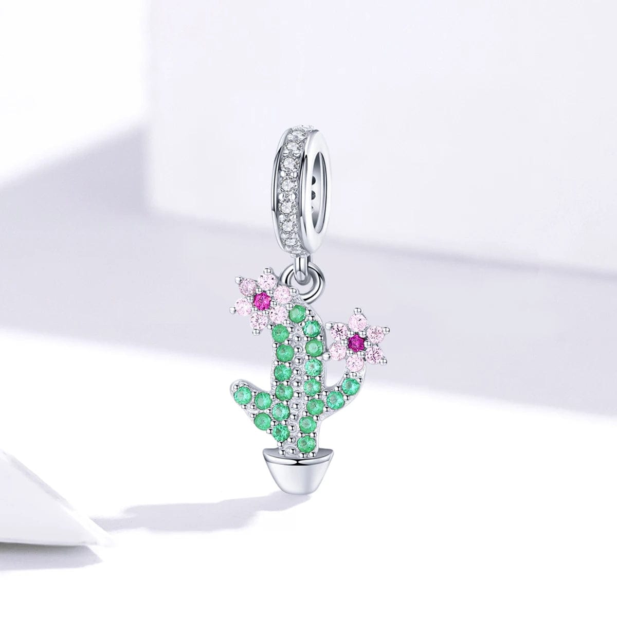 Liora Atelier Radiant Cactus & Pink Flower Dangle Charm