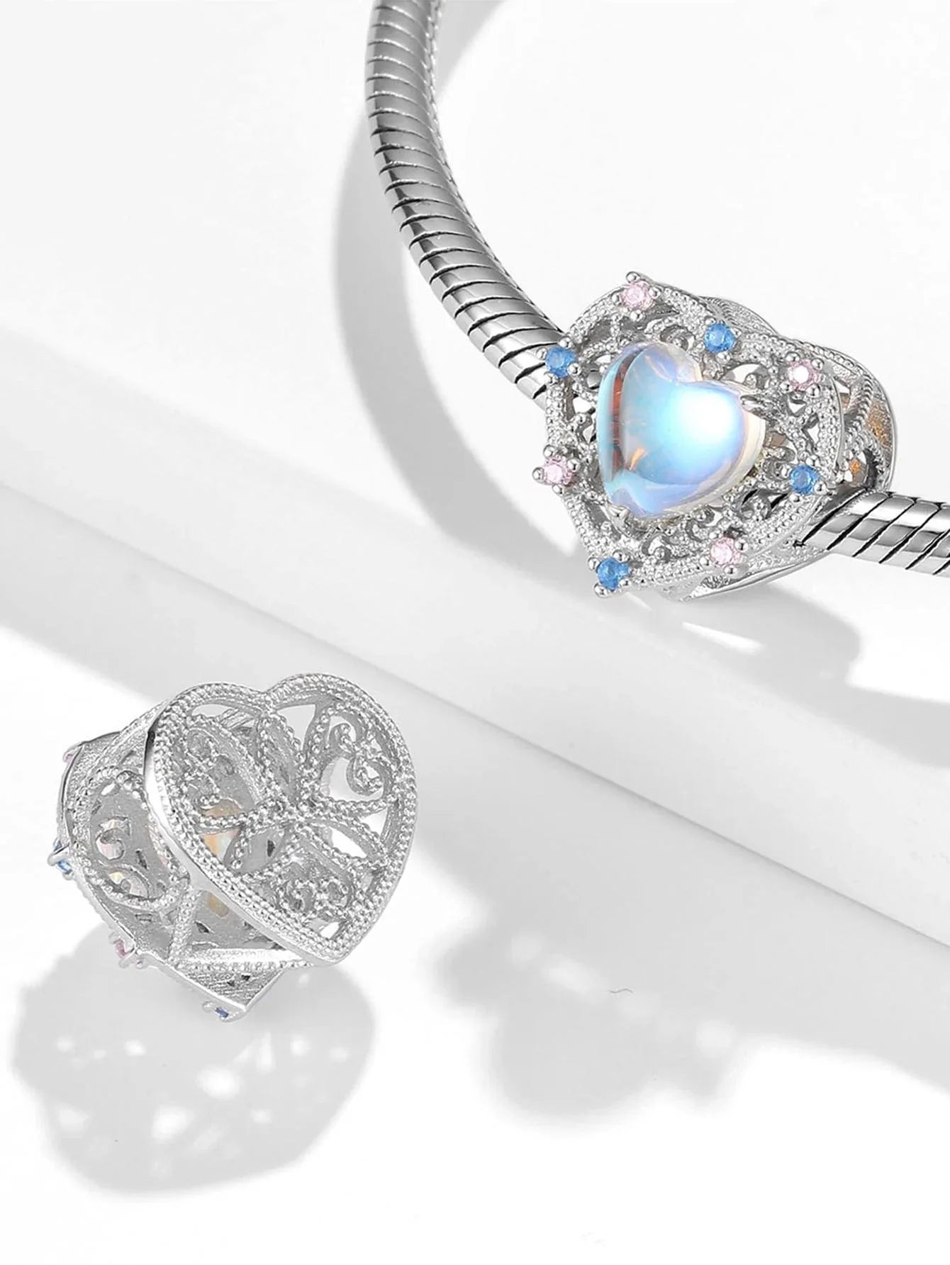 Liora Atelier Radiant Heart Filigree Charm