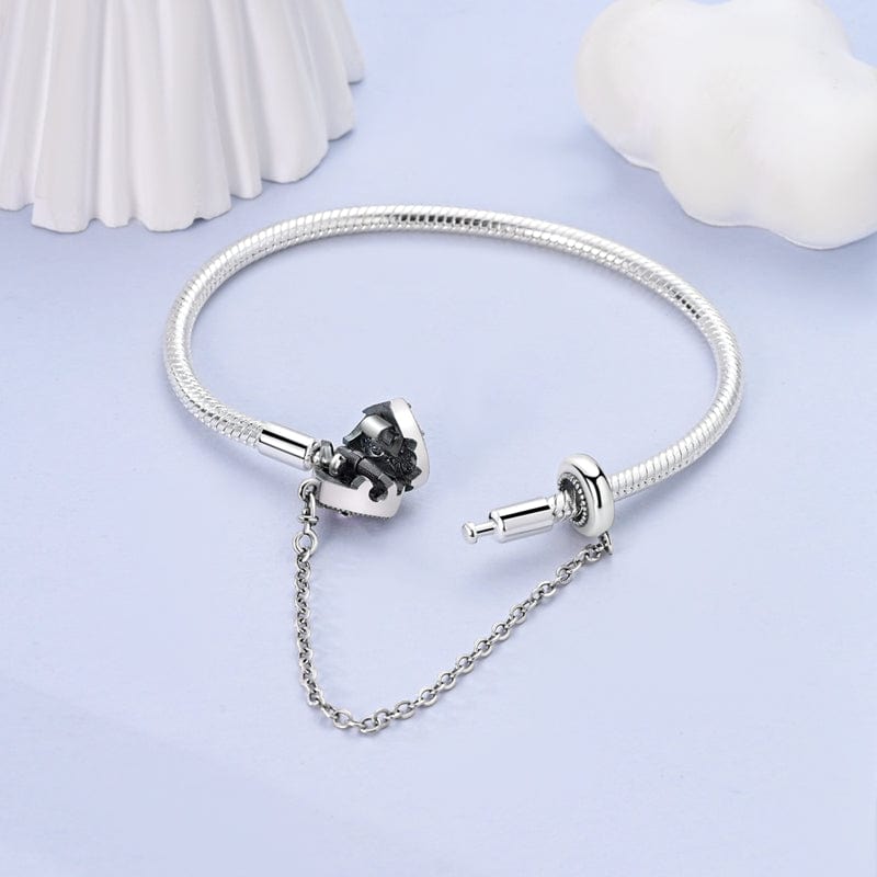 Liora Atelier Rainbow Heart Bracelet with Safety Chain