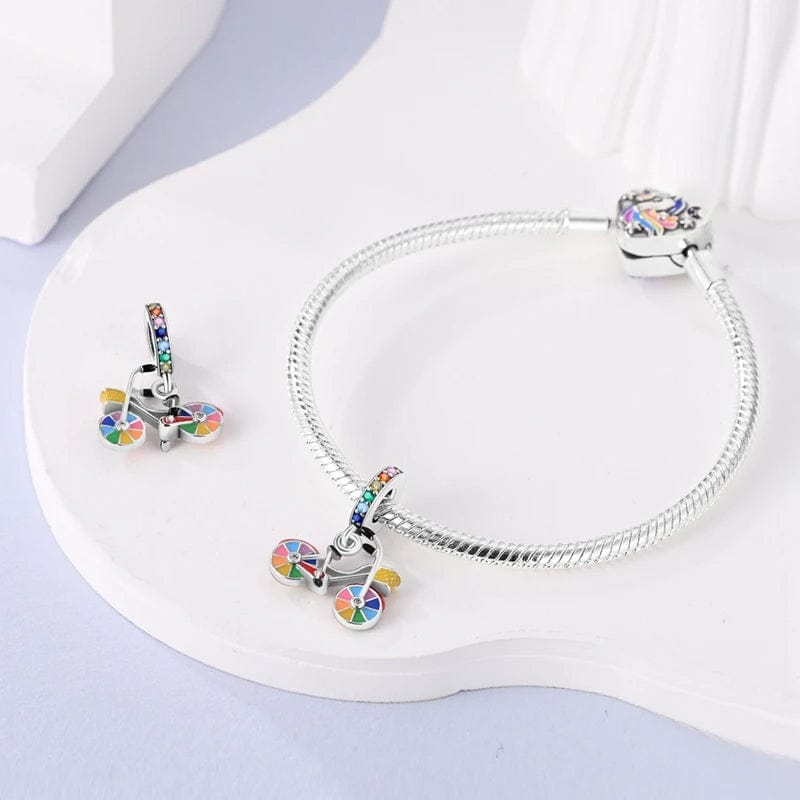 Liora Atelier Rainbow Pride Bicycle Dangle Charm