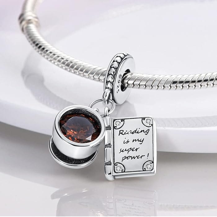 Liora Atelier Reading is My Super Power Book Charm