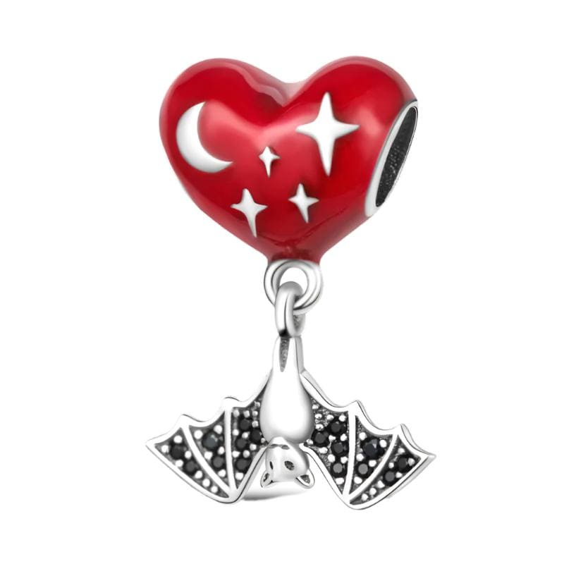 Liora Atelier Red Heart & Bat Dangle Charm