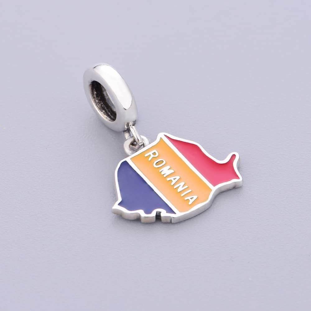 Liora Atelier Romania Map Dangle Charm