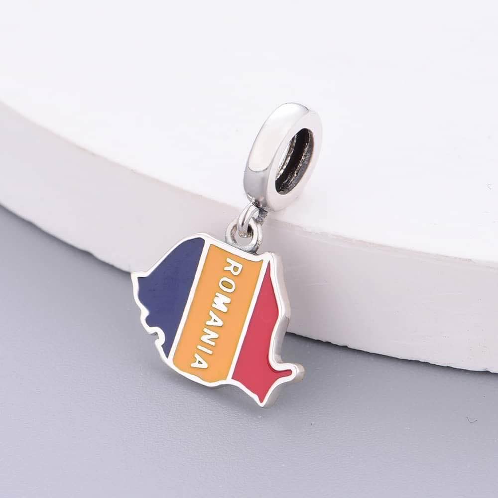 Liora Atelier Romania Map Dangle Charm