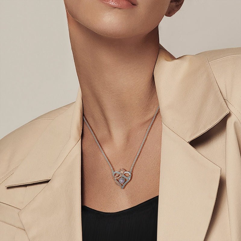 Liora Atelier Rose & Heart Infinity Necklace