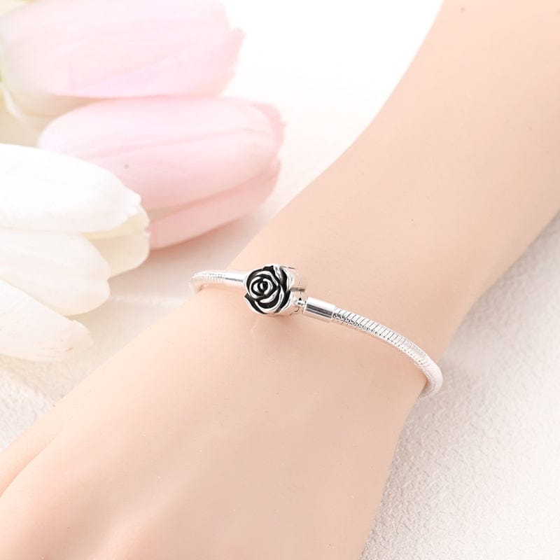 Liora Atelier Rose in Bloom Clasp Snake Chain Bracelet