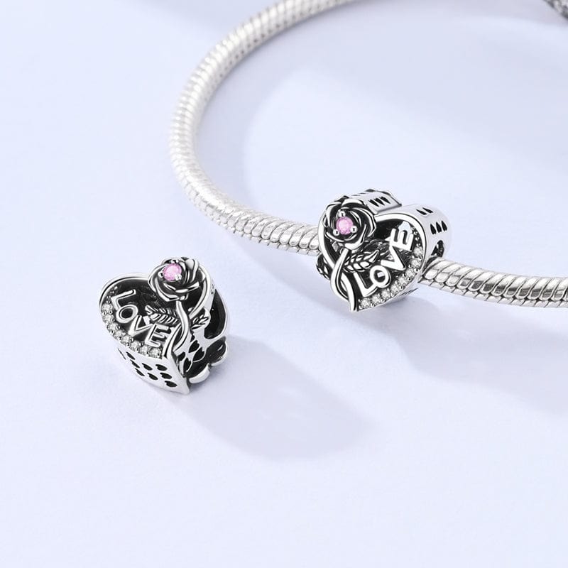Liora Atelier Beaded Open Heart Charm
