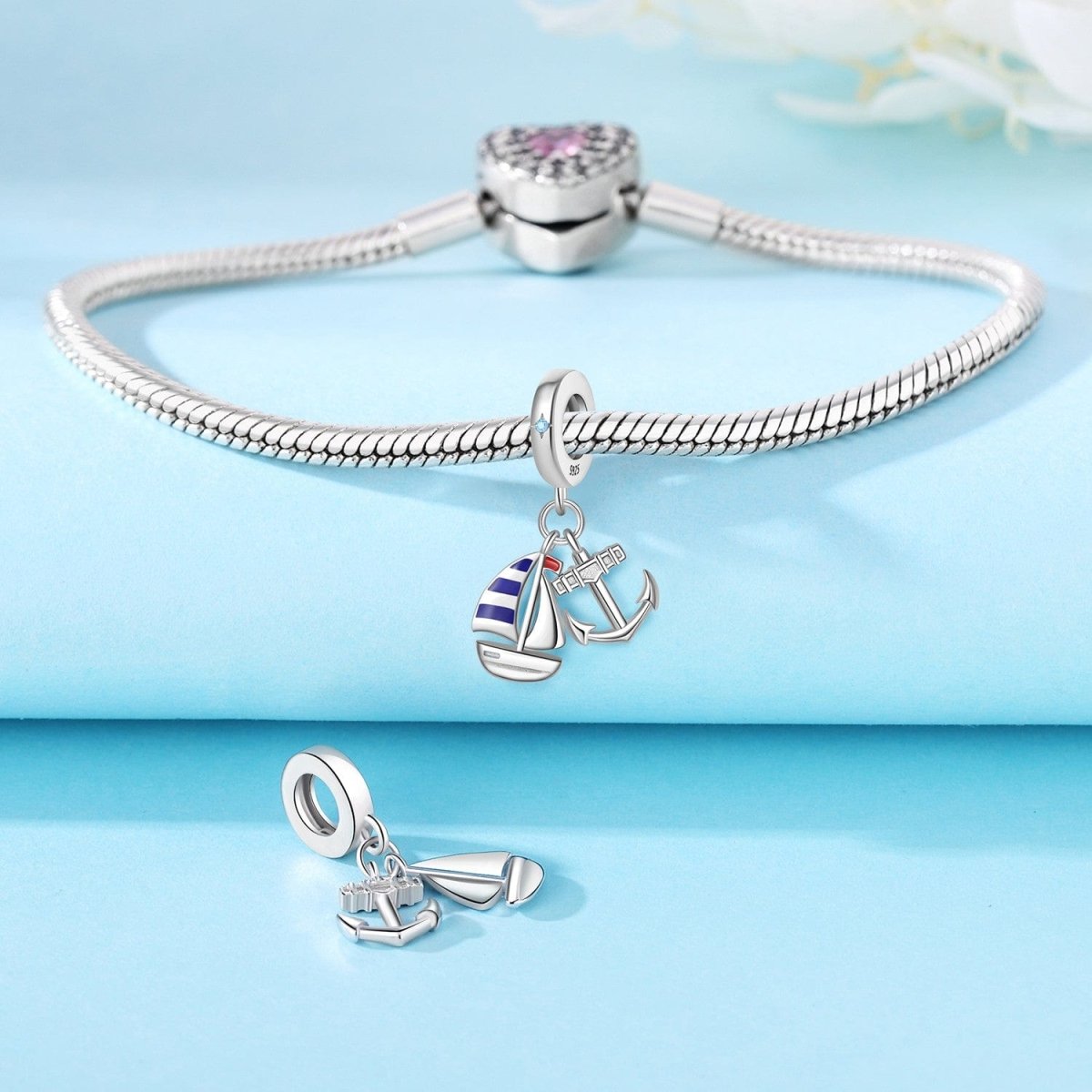 Liora Atelier Sailboat & Anchor Dangle Charm