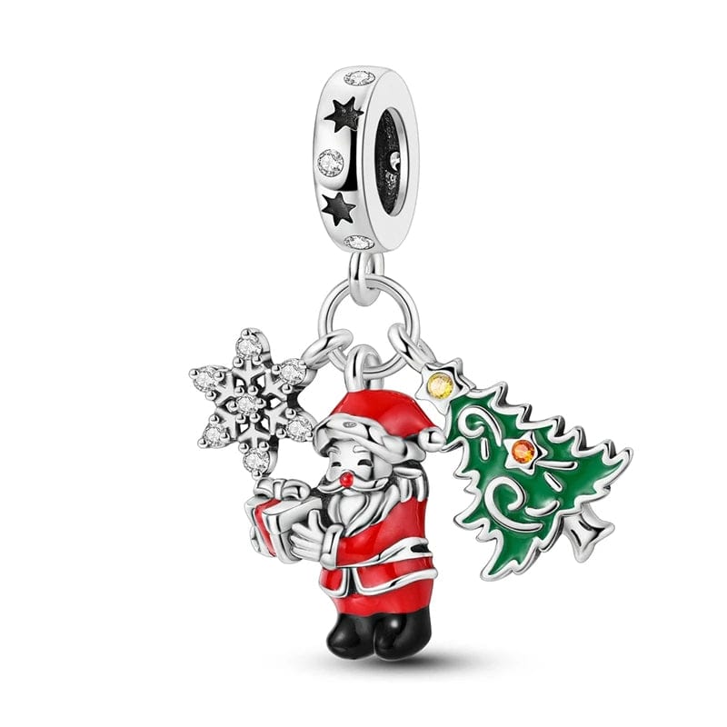 Liora Atelier Santa, Christmas Tree & Snowflake Holiday Charm